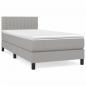 Preview: Boxspringbett mit Matratze Hellgrau 90x190 cm Stoff