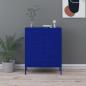 Preview: ARDEBO.de - Kommode Marineblau 80x35x101,5 cm Stahl  