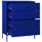 Preview: Kommode Marineblau 80x35x101,5 cm Stahl  