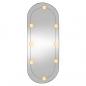 Preview: Wandspiegel mit LED-Leuchten 40x90 cm Glas Oval