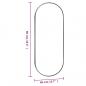 Preview: Wandspiegel 40x90 cm Glas Oval