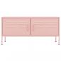 Preview: TV-Schrank Rosa 105x35x50 cm Stahl    