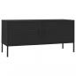 Preview: TV-Schrank Schwarz 105x35x50 cm Stahl    