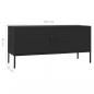 Preview: TV-Schrank Schwarz 105x35x50 cm Stahl    