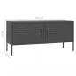 Preview: TV-Schrank Anthrazit 105x35x50 cm Stahl    