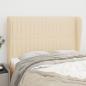 Preview: ARDEBO.de - Kopfteil mit Ohren Creme 147x23x118/128 cm Stoff