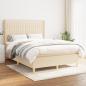 Preview: ARDEBO.de - Boxspringbett mit Matratze Creme 140x200 cm Stoff