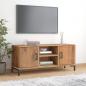 Preview: ARDEBO.de - TV-Schrank Braun 110x35x48 cm Massivholz Kiefer