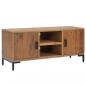 Preview: TV-Schrank Braun 110x35x48 cm Massivholz Kiefer