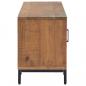 Preview: TV-Schrank Braun 110x35x48 cm Massivholz Kiefer