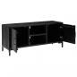 Preview: TV-Schrank Schwarz 110x35x48 cm Massivholz Kiefer