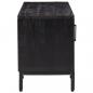 Preview: TV-Schrank Schwarz 110x35x48 cm Massivholz Kiefer