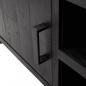 Preview: TV-Schrank Schwarz 110x35x48 cm Massivholz Kiefer