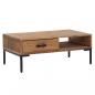 Preview: Couchtisch 90x50x35 cm Massivholz Kiefer