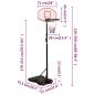 Preview: Basketballständer Weiß 216-250 cm Polyethylen