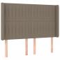 Preview: Boxspringbett mit Matratze & LED Taupe 140x200 cm Stoff