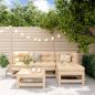 Preview: ARDEBO.de - 5-tlg. Garten-Lounge-Set Massivholz Kiefer