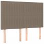 Preview: LED Kopfteil Taupe 144x5x118/128 cm Stoff