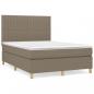 Preview: Boxspringbett mit Matratze Taupe 140x200 cm Stoff