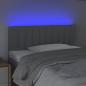 Preview: LED Kopfteil Hellgrau 80x5x78/88 cm Stoff