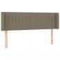 Preview: LED Kopfteil Taupe 147x16x78/88 cm Stoff