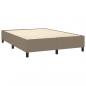 Preview: Boxspringbett mit Matratze Taupe 140x200 cm Stoff