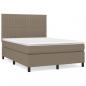 Preview: Boxspringbett mit Matratze Taupe 140x200 cm Stoff