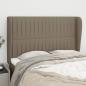 Preview: ARDEBO.de - Kopfteil mit Ohren Taupe 147x23x118/128 cm Stoff