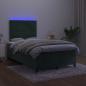 Preview: Boxspringbett mit Matratze & LED Dunkelgrün 120x200 cm Samt