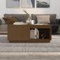 Preview: Couchtisch Honigbraun 100x101x40,5 cm Massivholz Kiefer