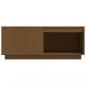 Preview: Couchtisch Honigbraun 100x101x40,5 cm Massivholz Kiefer