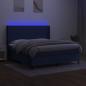 Preview: Boxspringbett mit Matratze & LED Blau 160x200 cm Stoff