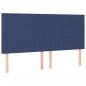 Preview: LED Kopfteil Blau 160x5x118/128 cm Stoff