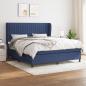 Preview: ARDEBO.de - Boxspringbett mit Matratze Blau 160x200 cm Stoff