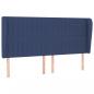 Preview: Boxspringbett mit Matratze Blau 160x200 cm Stoff