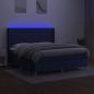 Preview: Boxspringbett mit Matratze & LED Blau 160x200 cm Stoff