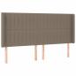 Preview: LED Kopfteil Taupe 163x16x118/128 cm Stoff