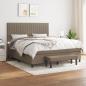 Preview: ARDEBO.de - Boxspringbett mit Matratze Taupe 160x200 cm Stoff