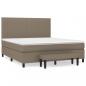 Preview: Boxspringbett mit Matratze Taupe 160x200 cm Stoff