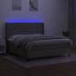 Preview: Boxspringbett mit Matratze & LED Taupe 160x200 cm Stoff