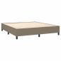 Preview: Boxspringbett mit Matratze & LED Taupe 160x200 cm Stoff