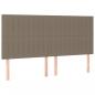 Preview: LED Kopfteil Taupe 160x5x118/128 cm Stoff