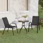 Preview: ARDEBO.de - 3-tlg. Garten-Bistro-Set Schwarz