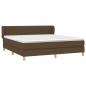 Preview: Boxspringbett mit Matratze Dunkelbraun 160x200 cm Stoff