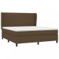 Preview: Boxspringbett mit Matratze Dunkelbraun 180x200 cm Stoff