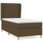 Preview: Boxspringbett mit Matratze Dunkelbraun 90x200 cm Stoff