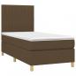 Preview: Boxspringbett mit Matratze & LED Dunkelbraun 90x200 cm Stoff