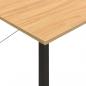 Preview: Computertisch Schwarz und Eiche Hell 80x40x72 cm MDF und Metall