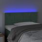 Preview: LED Kopfteil Dunkelgrün 100x5x78/88 cm Samt