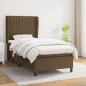 Preview: ARDEBO.de - Boxspringbett mit Matratze Dunkelbraun 90x200 cm Stoff